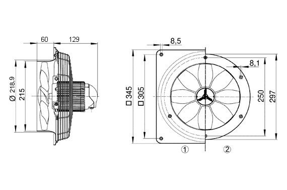 Axial-Wandventilator EZS 20/4 E