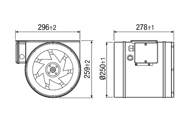 Diagonal-Ventilator EDR 25