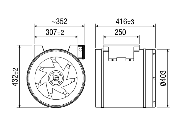 Diagonal-Ventilator EDR 40