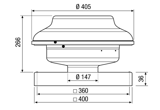 Radial-Dachventilator EHD 15