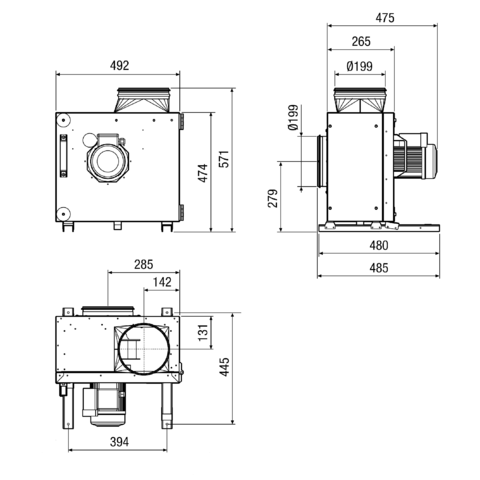 Schallgedämmte Abluftbox EKR 20-2