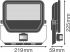 LED-Fluter mit BWM FL PFM 50W4000K S WT