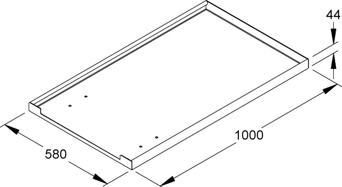 Auffangwanne W-AW 44X580X1000 E3