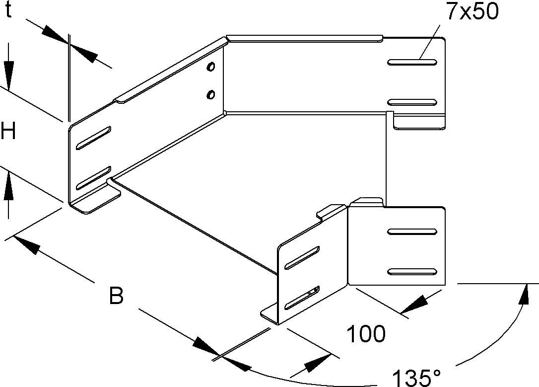 Bogen 45Gr. RBAS 100.600 S