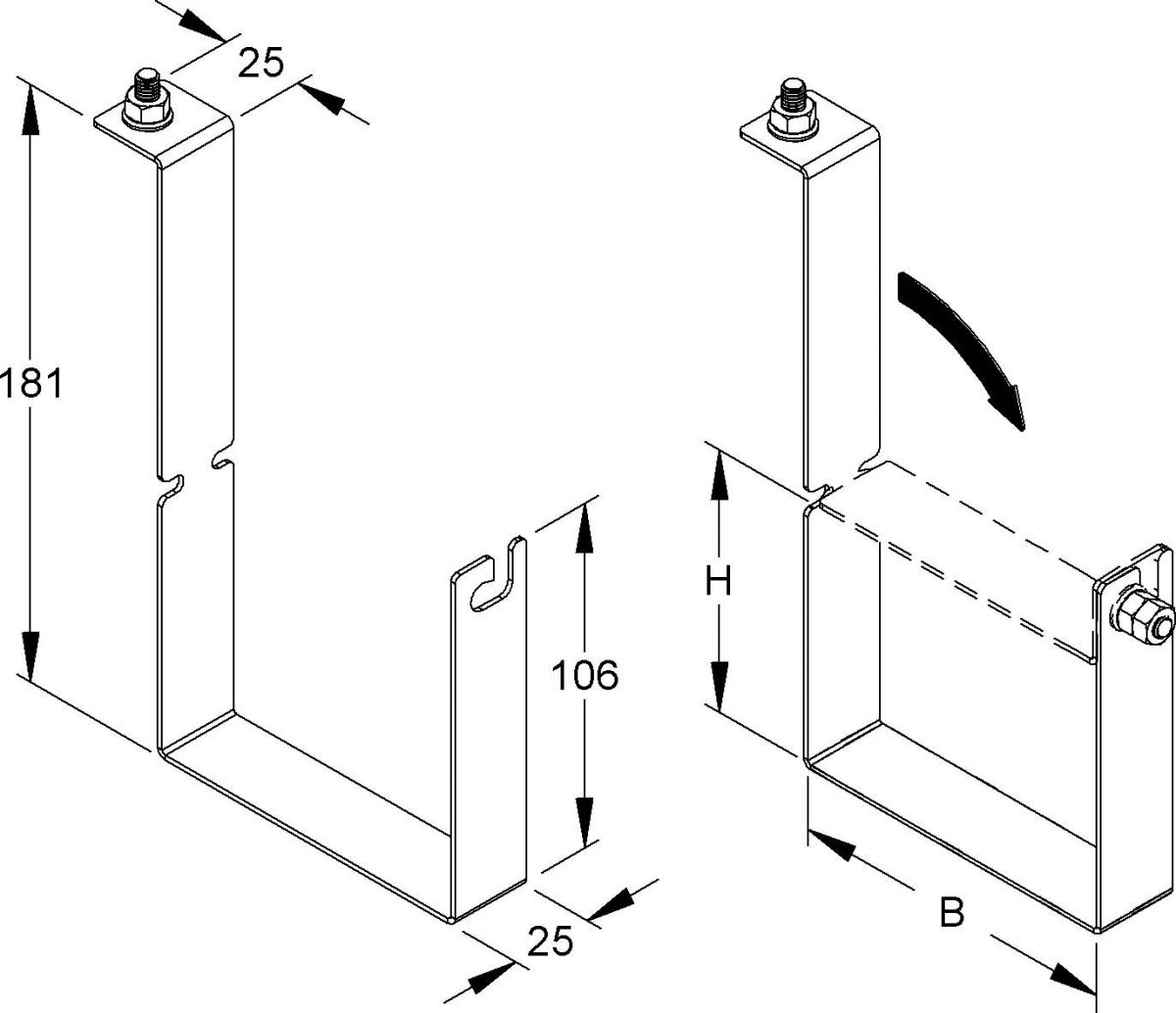 Deckelhalteklammer DHKL 80.100 E5G