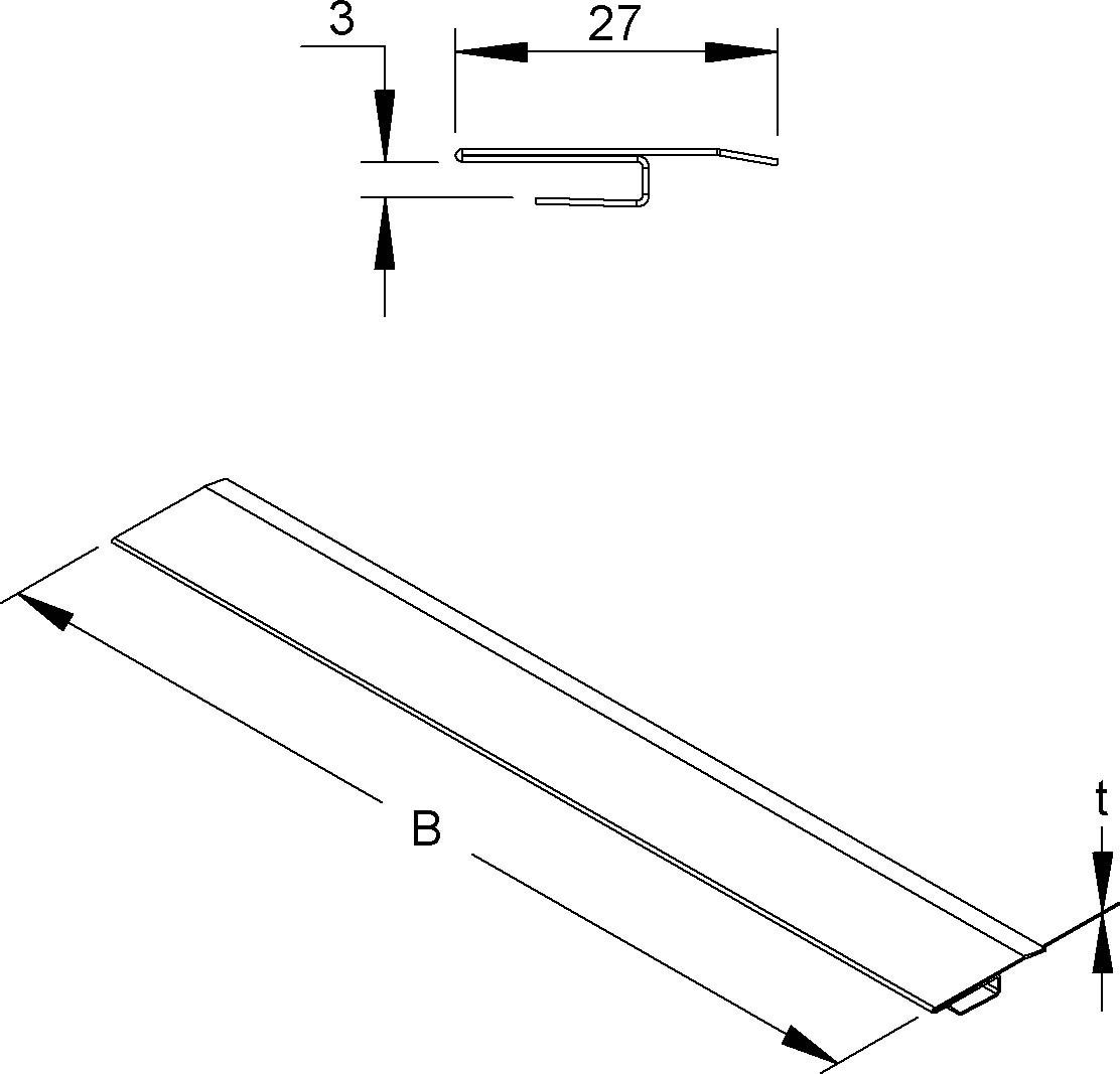 Deckelstoßleiste Y-Form DSLY 3.0/600 S