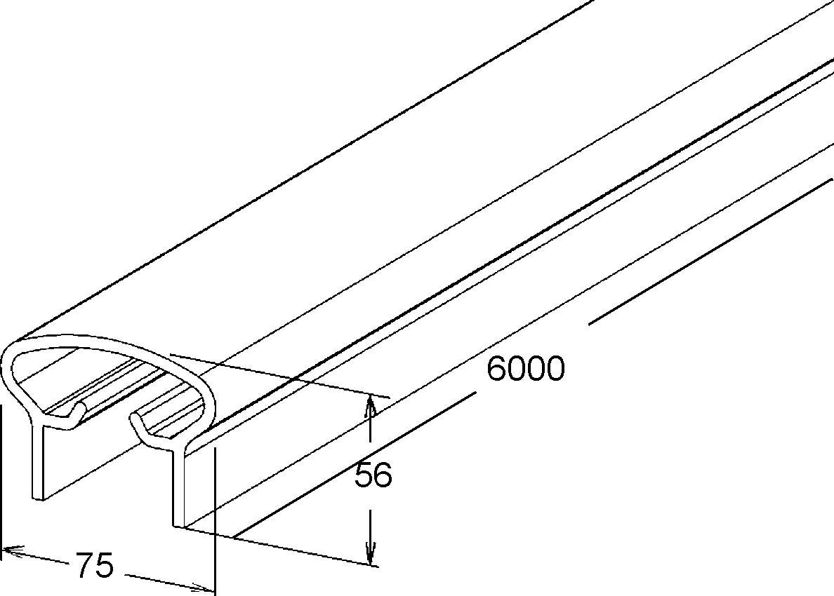 GFK-Handlaufprofil PR-MC 10