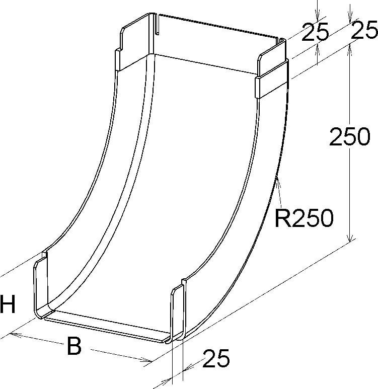 GFK-Rinnensteigbogen KPBI 80.150/P
