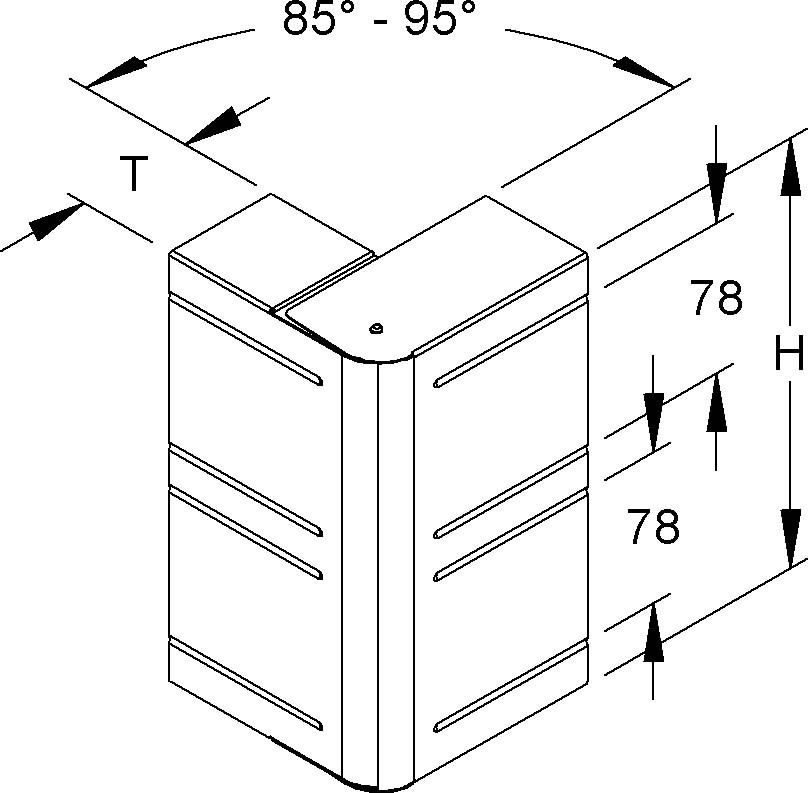 GK-Außeneck 90Gr. DKAV 220-78T60 WA