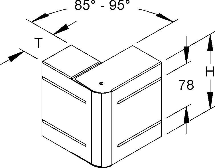GK-Außeneck 90Gr. GKAV 110-78T60 L