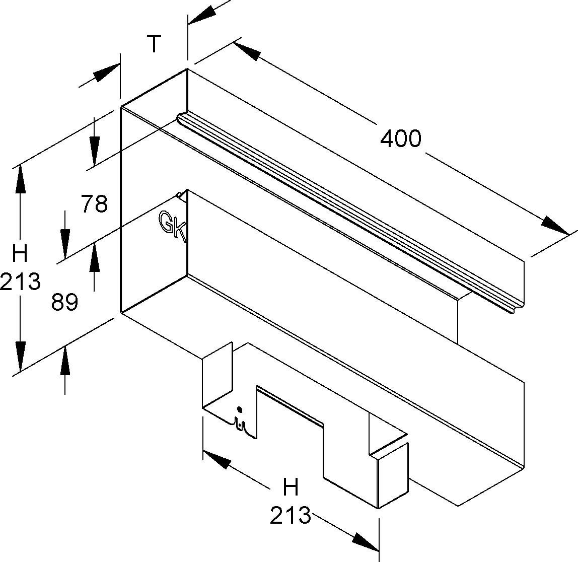 GK-T-Stück 90Gr. GKTU 213A78T80 WA