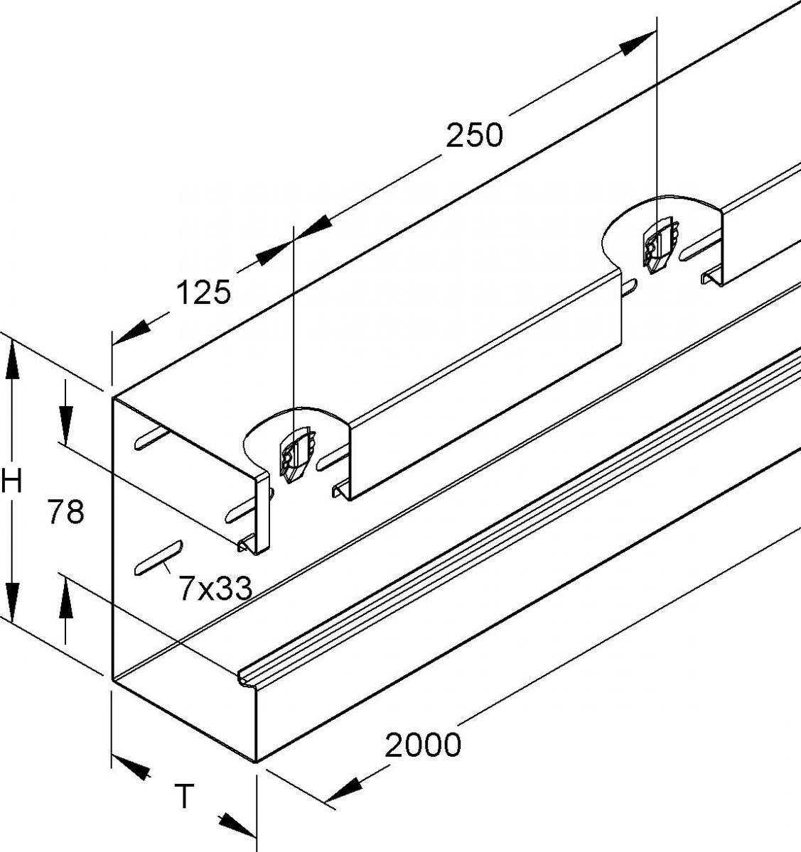 GK-Unterteil einzügig GKU 170-78T100 WA
