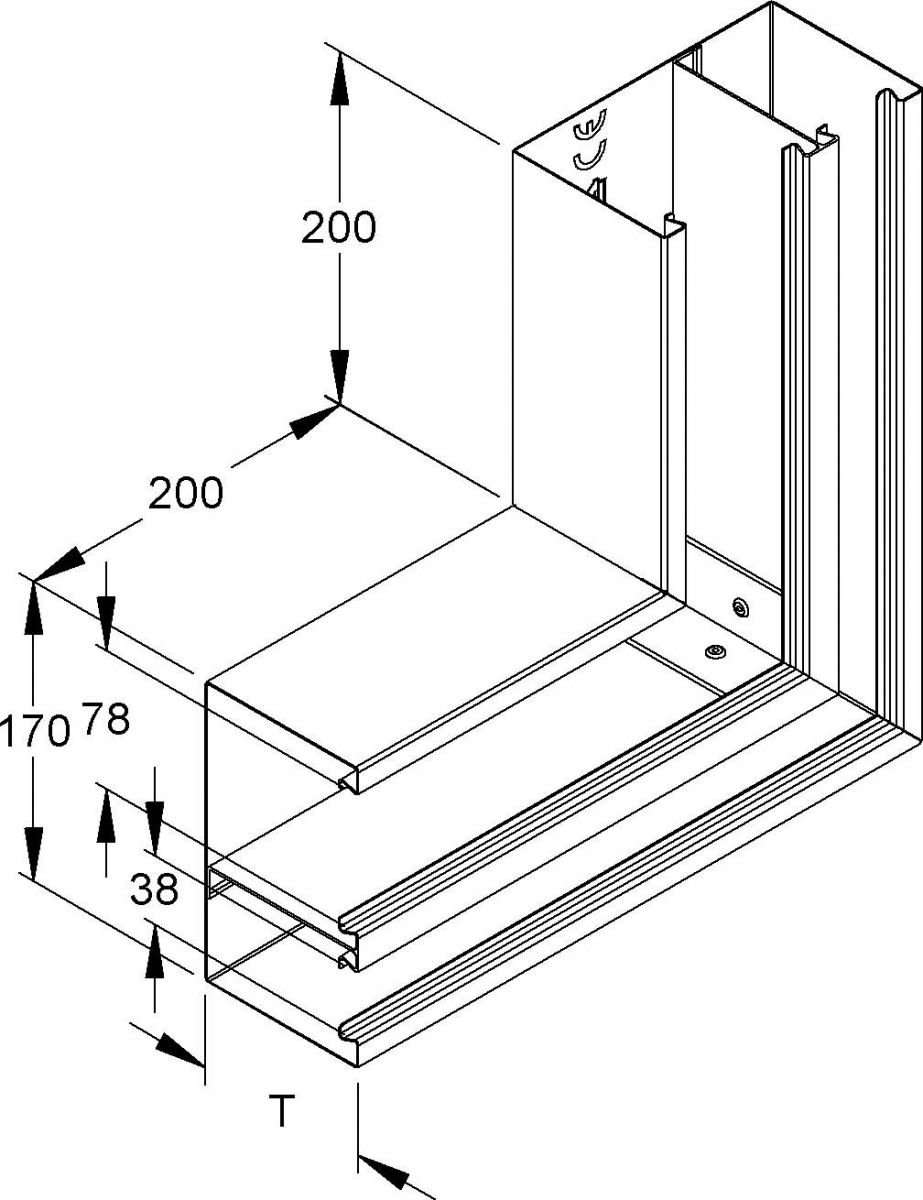 GK-Vertikaleck 90Gr. DKVO 170-78T100 WA