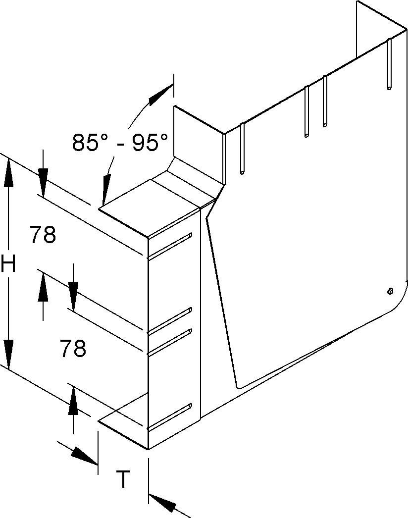 GK-Vertikaleck 90Gr. DKVV 220-78T60 R
