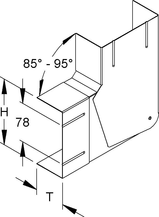GK-Vertikaleck 90Gr. GKVV 213-78T60 S