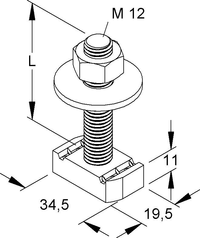 Hammerkopfschraube M12 HMZ M12/60 F