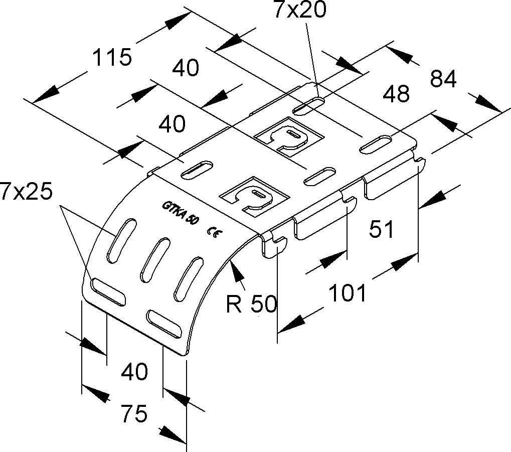 Kabelabgangsblech GTKA 50 E4
