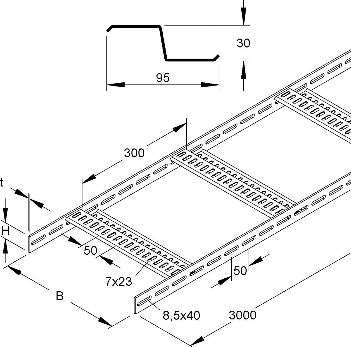 Kabelleiter KLMZLL 40.500-300 F