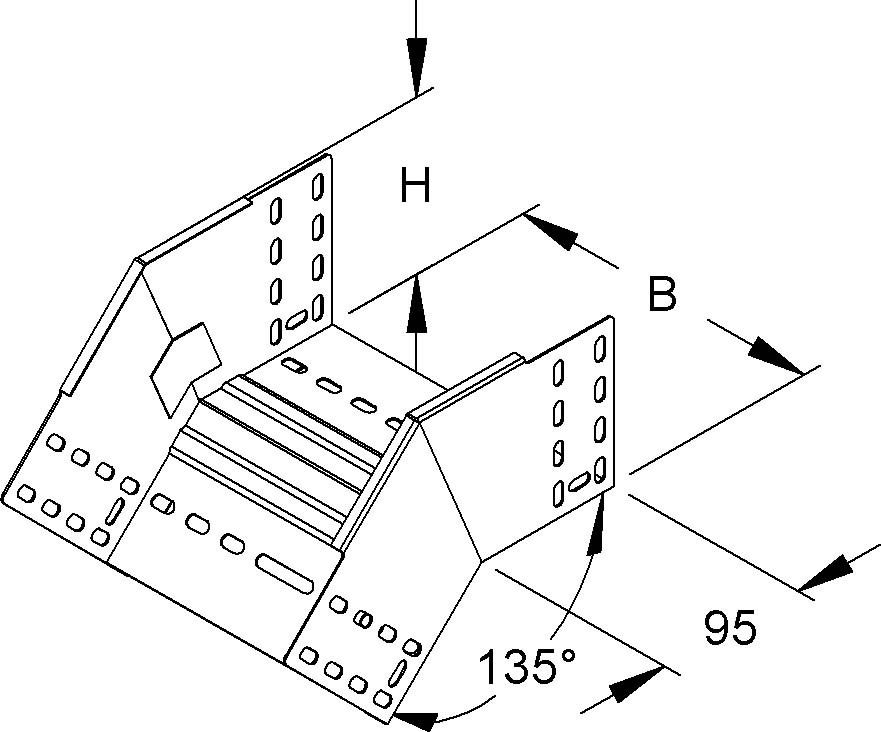Rinnenfallbogen 45Gr. RFB 110.600