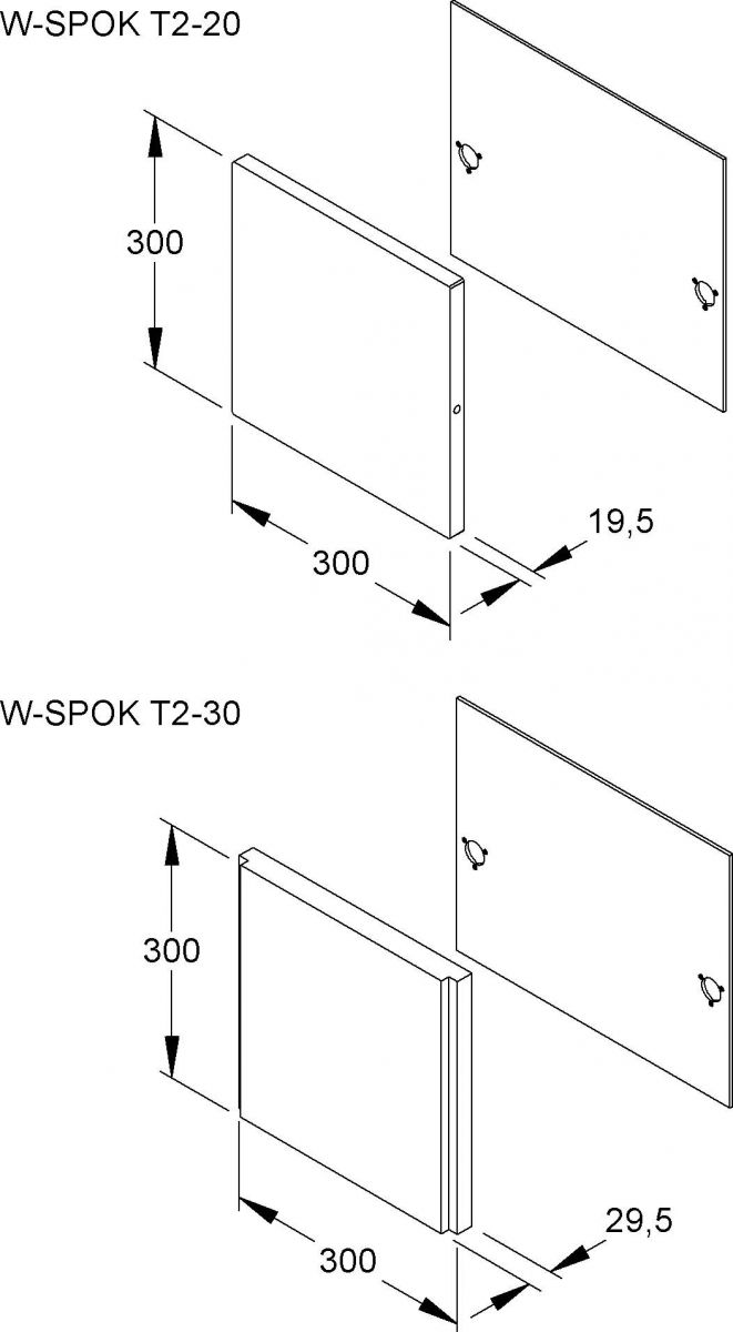 Scherplatten Typ 2 W-SPOK T2-30