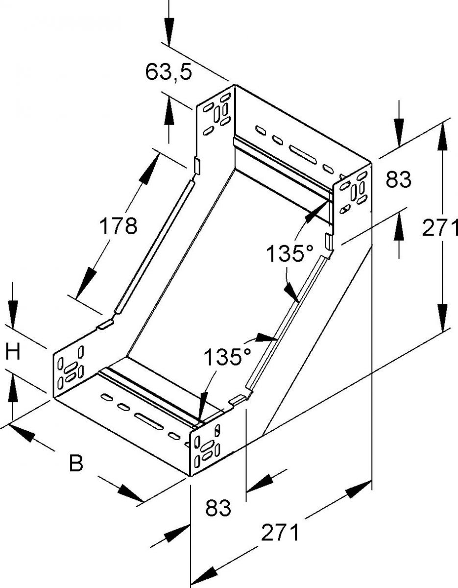 Steigstück für Kabelrinne RSD 60.300 F