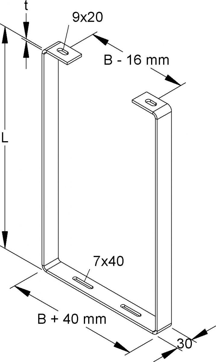 Tunnelabhängung Form A TAH-A 100/600 E3