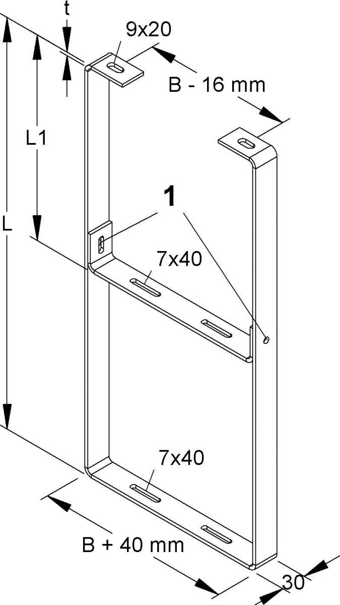 Tunnelabhängung Form D TAH-D 300/500/250 E3