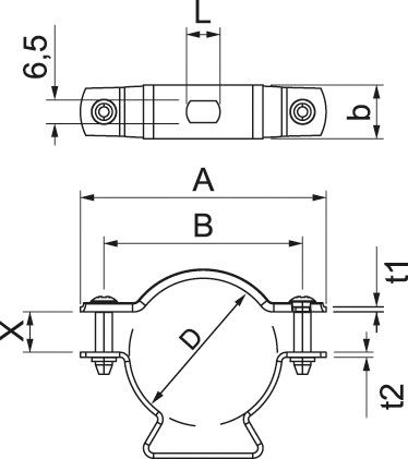 Abstandschelle ASL 733 25 G