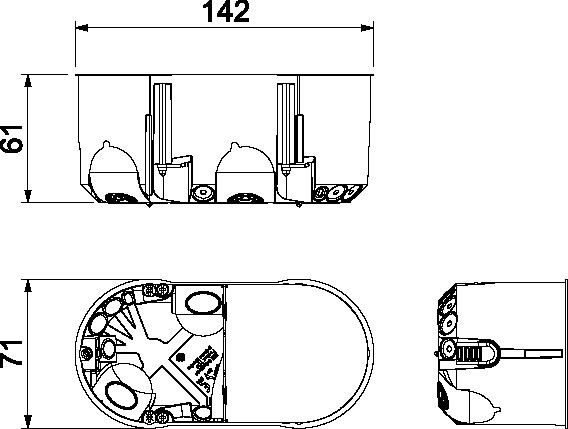 Elektronikdose HW HE 61-DV-L