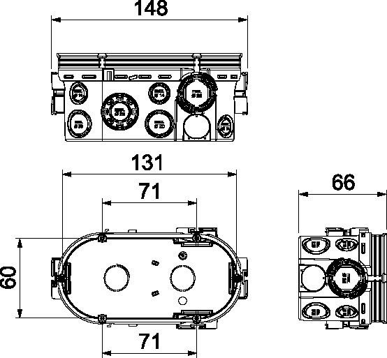 Geräte-Verbindungsdose UP UG 66-DV