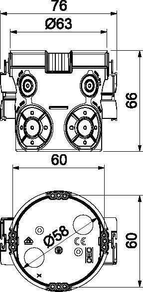 Geräte-Verbindungsdose UP UG 66-L
