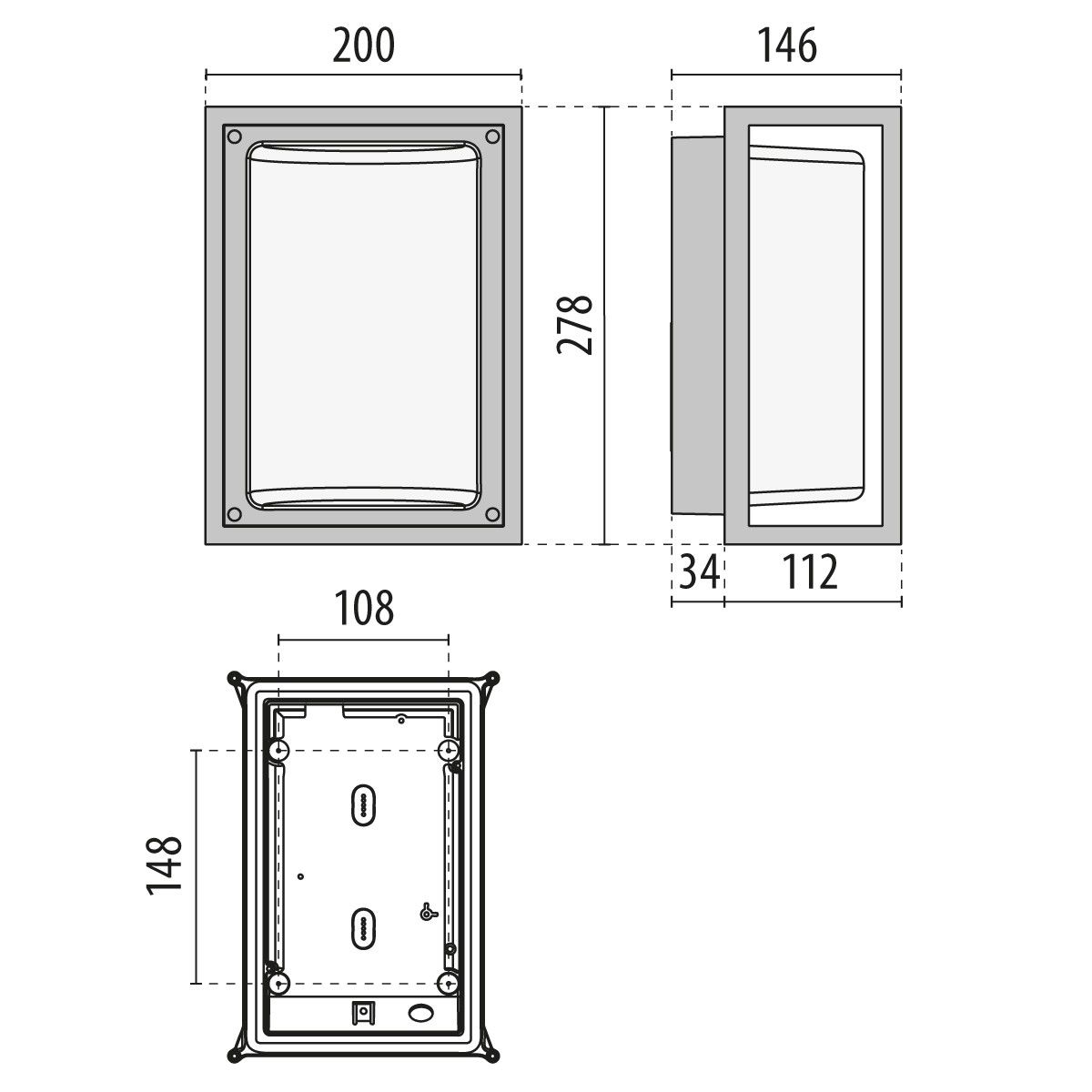 Wandleuchte 1x100W 3102163