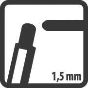 Tieflochmarker rot 150/40