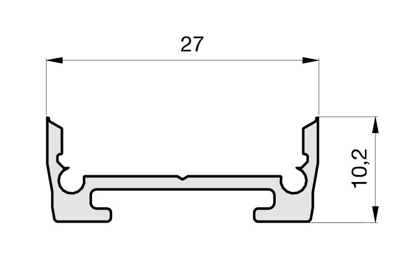 Aufbau-Aluminium-Profil TRPA2551