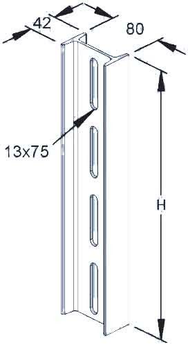 H-Stiel I80 ohne Kopfplat. 16A1-2000