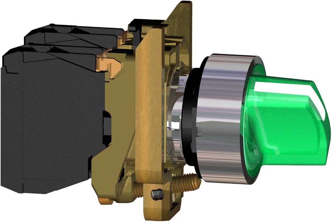 Leuchtwahlschalter XB4BK133B5