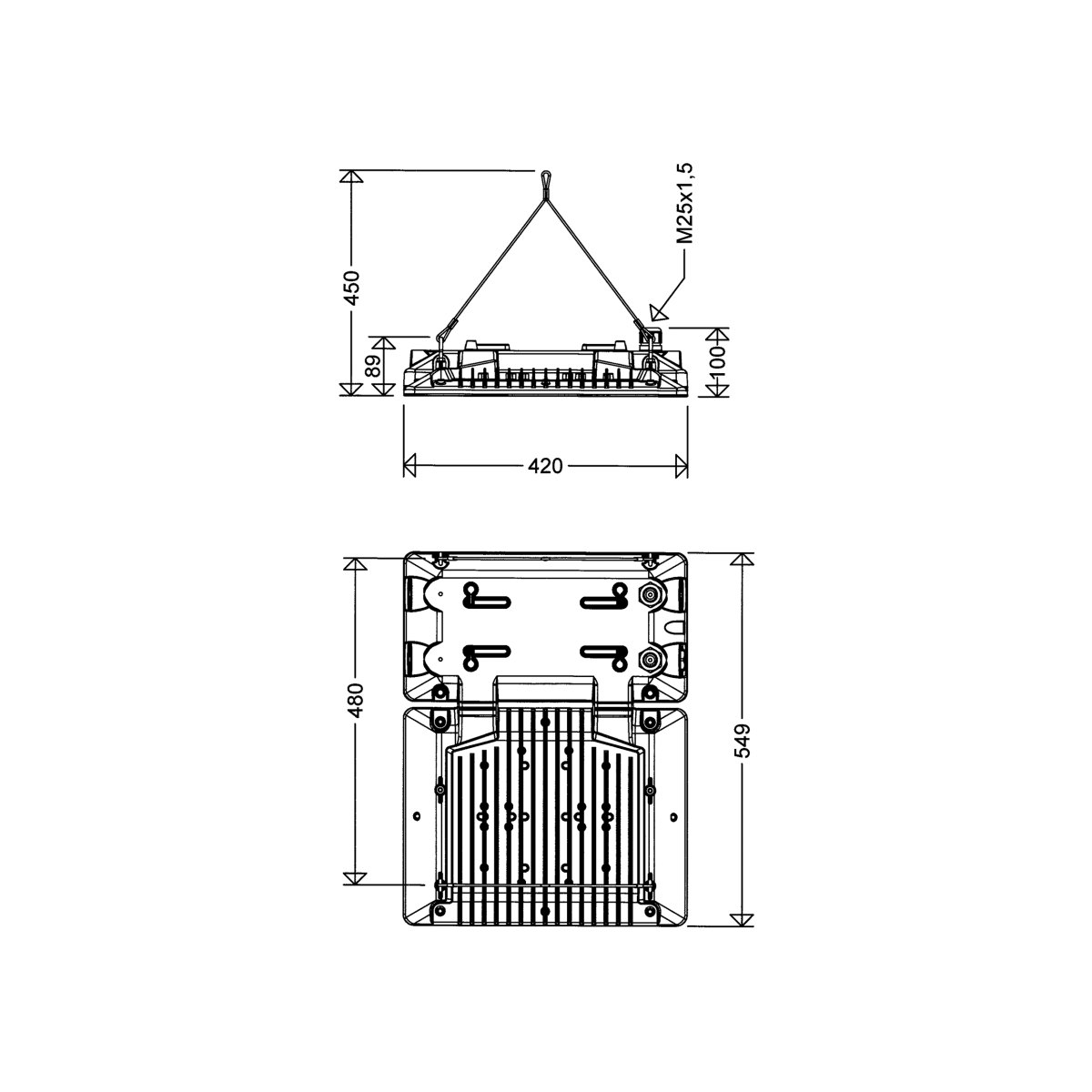 LED-Hallenstrahler 3301 L210TB