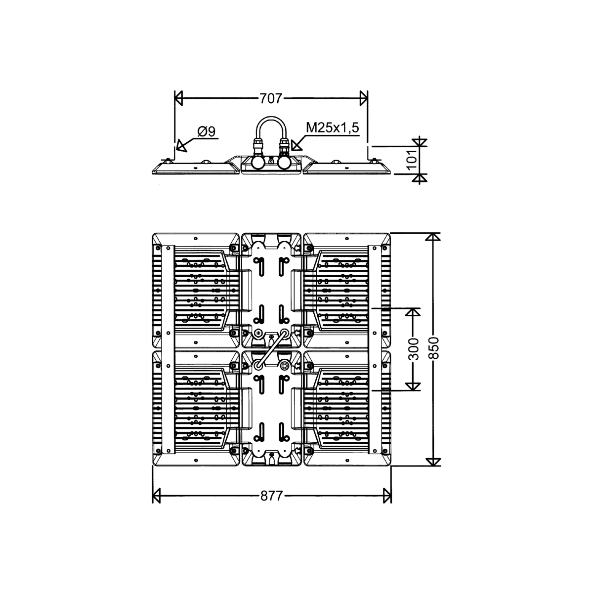 LED-Hallenstrahler 3305 L640TB H60