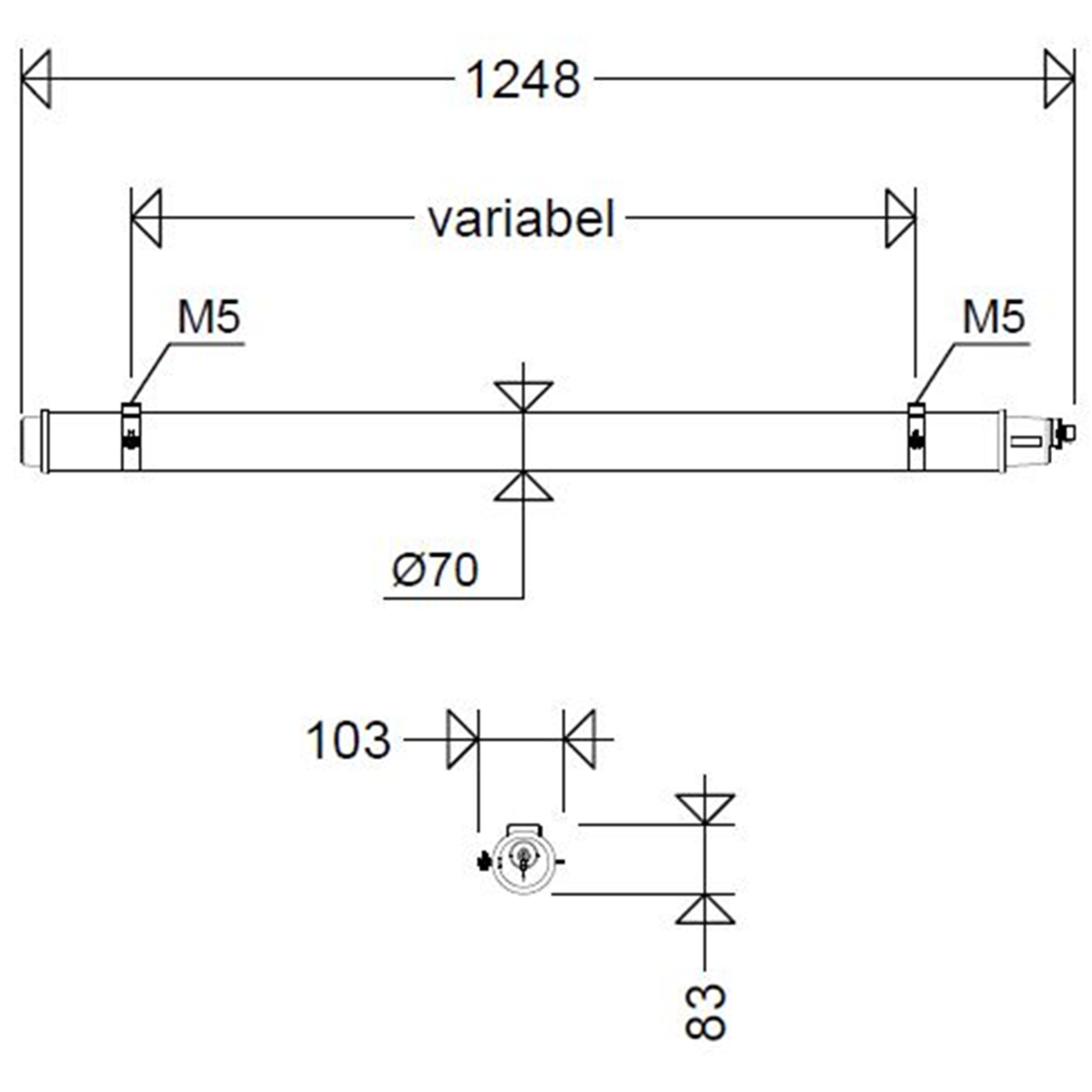 LED-Rohrleuchte 107 12L22 XR