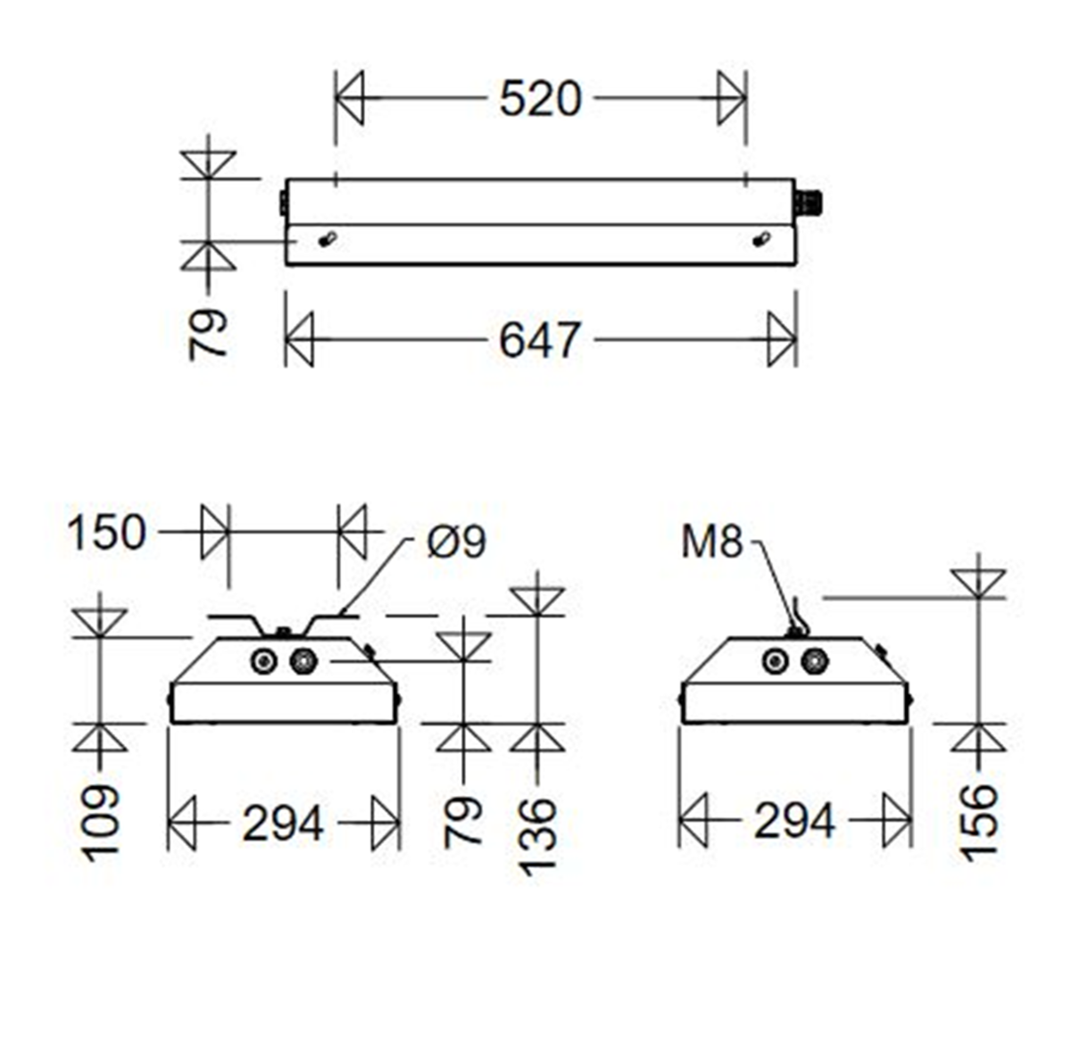 LED-Stahlblechleuchte 185 06L60 SSK
