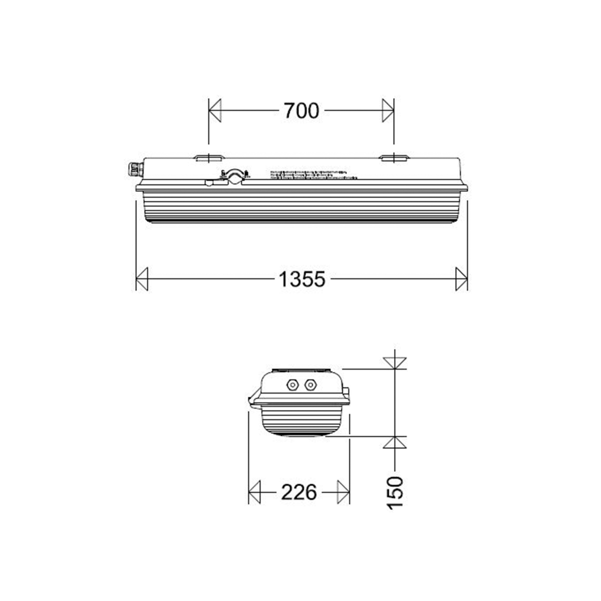 LED-Wannenleuchte 144 12L22 AUS