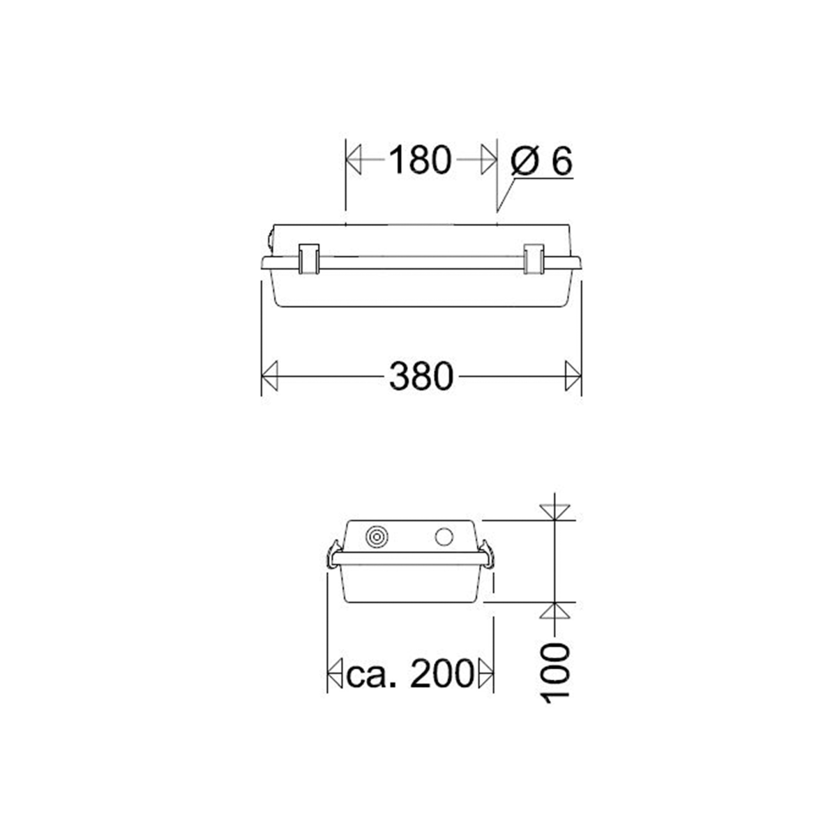 LED-Wannenleuchte 164KL L15G2