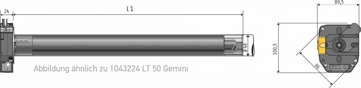 Rolladenmotor LT 50 Gemini 1043240