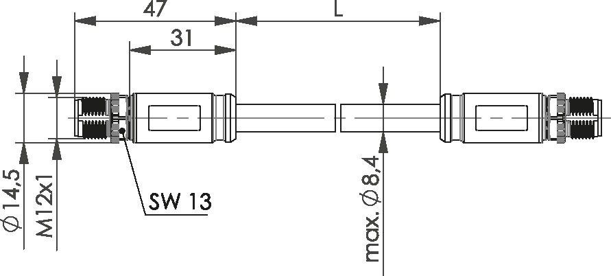 STX M12x1-M12x1 VL 100017183