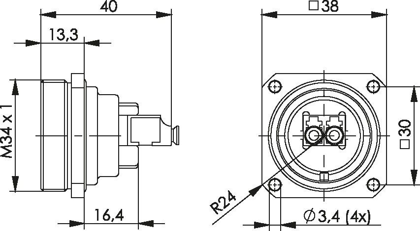 TOC Flanschset IP68 100007404