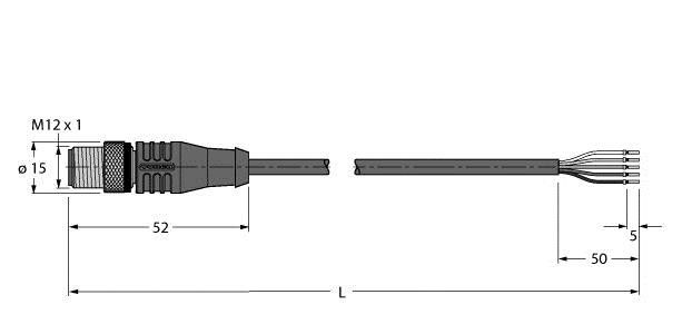 Aktuator- u. Sensorleitung HT-WAS4.5-2/S2430