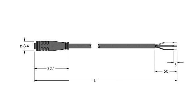 Aktuator- u. Sensorleitung PKG3S-2/TEL