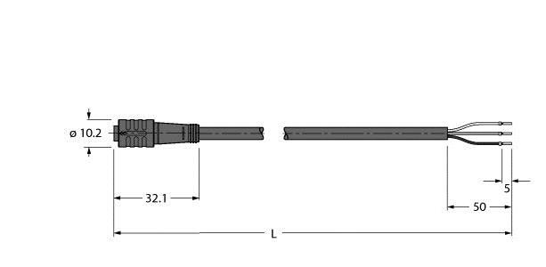 Aktuator- u. Sensorleitung PKG3Z-10/TEL