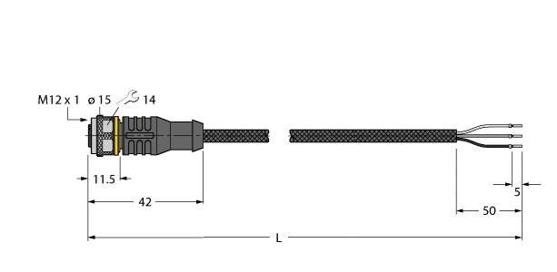 Aktuator- u. Sensorleitung RKC4T-10/TXL1001
