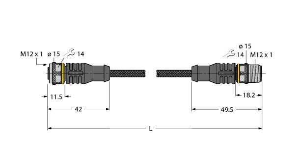 Aktuator- u. Sensorleitung RKC5T1RSC5T/TXL1001